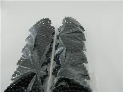 Toptan Kalp Toka Siyah inci Plastik Mandal Toka